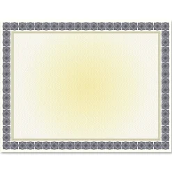Geographics Kensington Graduation Certificates, 8.5" x 11", Blue and Gold, 15/Pack (48673)