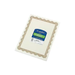 Geographics Optima Gold Award Certificates, 8.5" x 11", White/Gold, 25/Pack (GEO39451)
