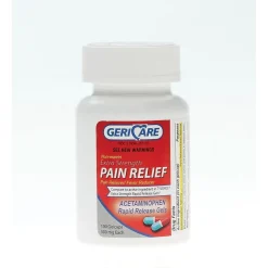 GeriCare Acetaminophen Extra-Strength Pain Reliever, Rapid Release Gels, 500mg, 100/Bottle (OTC873601)