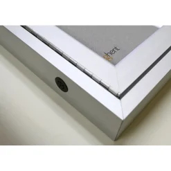 Ghent 4' H x 6' W Enclosed Vinyl Bulletin Board with Satin Frame, 3 Door, Silver (PA34872VX-193)