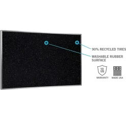Ghent 4' H x 8' W Recycled Bulletin Board with Aluminum Frame, Confetti (ATR48-CF)