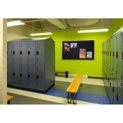 Ghent 3' H x 4' W Recycled Bulletin Board with Aluminum Frame, Confetti (ATR34-CF)