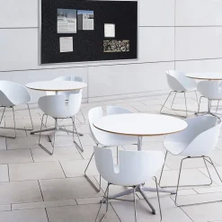 Ghent 4' H x 6' W Recycled Bulletin Board with Aluminum Frame, Black (ATR46-BK)