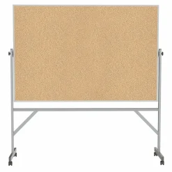 Ghent 4' H x 6' W Reversible Cork Bulletin Board with Aluminum Frame (ARKK46)