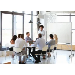 Ghent 4' H x 6' W Reversible Cork Bulletin Board with Aluminum Frame (ARKK46)