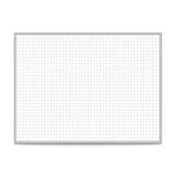 Ghent 1" x 1" Grid Whiteboard, 4'H x 8'W (GRPM221G-48)