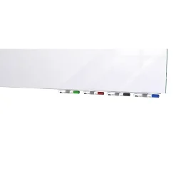 Ghent Aria Low Profile Glass Whiteboard, 4'H x 8'W, White (ARIASN48WH)