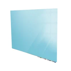 Ghent Aria Low Profile Magnetic Glass Whiteboard, 4'H x 8'W, Blue (ARIASM48BE)