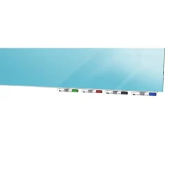 Ghent Aria Low Profile Magnetic Glass Whiteboard, 4'H x 8'W, Blue (ARIASM48BE)
