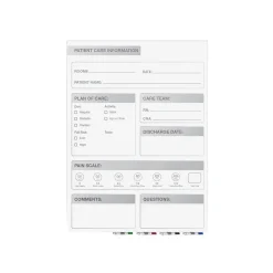 Ghent Aria Patient Room Glass Dry-Erase Whiteboard, 24"H x 18"W (GRPARIASN11P-18)