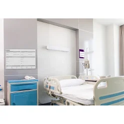 Ghent Aria Time Out Magnetic Glass Dry-Erase Whiteboard, 2'H x 3'W (GRPARIASM12T-23)