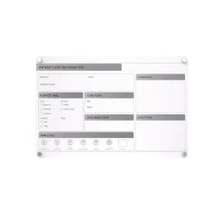 Ghent Changeable Patient Room Glass Dry-Erase Whiteboard, 18"H x 24"W (GRPHMYRNFM11P-18-12H)