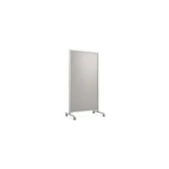 Ghent EZ Glass Mobile Dry-Erase Whiteboard, Aluminum Frame, 75"H x 38"W (EZ1NA7538GY)
