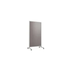 Ghent EZ Magnetic Glass Mobile Dry-Erase Whiteboard, Aluminum Frame, 75"H x 38"W (EZ1MA7538SK)