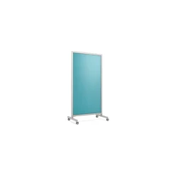 Ghent EZ Magnetic Glass Mobile Dry-Erase Whiteboard, Aluminum Frame, 75"H x 38"W (EZ1MA7538BE)