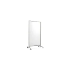 Ghent EZ Mobile Glass Dry-Erase Whiteboard, Aluminum Frame, 75"H x 38"W (EZ1NA7538WH)