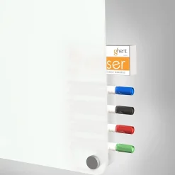 Ghent Harmony Frosted Glass Whiteboard with Radius Corners, 4'H x 8'W (HMYRN48FR)