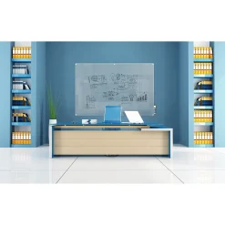 Ghent Harmony Frosted Glass Whiteboard with Radius Corners, 4'H x 8'W (HMYRN48FR)