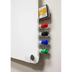 Ghent Harmony Glass Whiteboard with Radius Corners, 4'H x 5'W (HMYRN45WH)