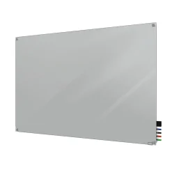 Ghent Harmony 4'H x 6'W Glass Whiteboard with Square Corners, Gray (HMYSN46GY)