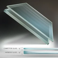 Ghent Harmony 4'H x 6'W Glass Whiteboard with Square Corners, Gray (HMYSN46GY)