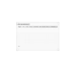 Ghent Harmony OR Schedule Magnetic Glass Dry-Erase Whiteboard, 4'H x 8'W (GRPHMYSM13S-48)