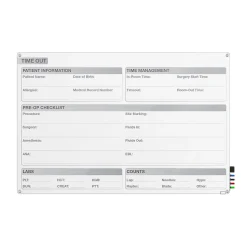 Ghent Harmony OR Time Out Magnetic Glass Dry-Erase Whiteboard, 18'H x 24'W (GRPHMYRM12T-18)