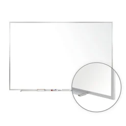 Ghent Magnetic Porcelain Whiteboard, Aluminum Frame, 3' H x 4' W (M1-34-1)