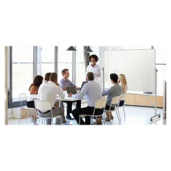 Ghent Melamine Dry-Erase Whiteboard, Aluminum Frame, 4' x 3' (ARMM34)