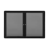 Ghent Ovation Fabric Enclosed Bulletin Board, Black Frame, 3'H x 4'W (OVK2-F91)