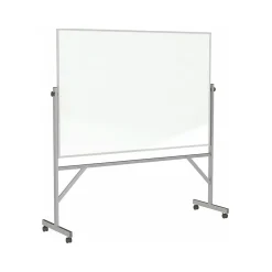 Ghent Porcelain Mobile Dry-Erase Whiteboard, Aluminum Frame, 8' x 4' (ARM1M148)