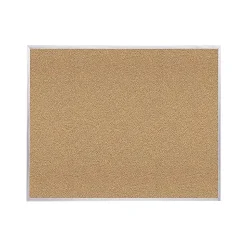 Ghent Traditional Cork Bulletin Board, Aluminum Frame, 4'H x 8'W (AK48)