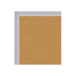 Ghent Traditional Cork Bulletin Board, Aluminum Frame, 4'H x 8'W (AK48)