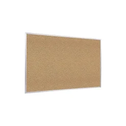 Ghent Traditional Cork Bulletin Board, Aluminum Frame, 4' x 3' (1334-1)