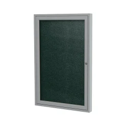 Ghent Vinyl Bulletin Board, Satin Frame, 2' x 1.5' (PA12418VX-183)