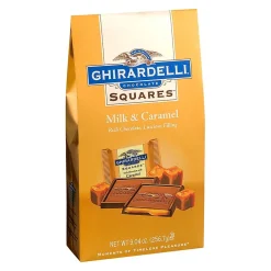 Ghirardelli Squares Milk & Caramel Milk Chocolate Candy Bar, 9.04 oz., 2/Pack (300-01034)