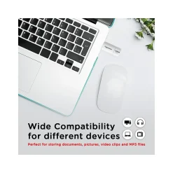 Gigastone 128GB USB 3.1 Type-A Flash Drive, White (GS-U3128GBWH-BC)