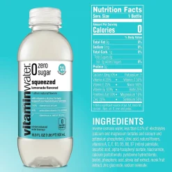 Glaceau Vitaminwater Zero Squeezed Lemonade Energy Drink 16.9 Fl. Oz., 24/Carton (00786162003508)