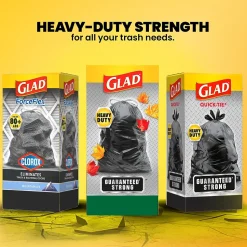 Glad 39 Gallon Lawn & Leaf Bags, Black, 12 Bags/Box (70028)