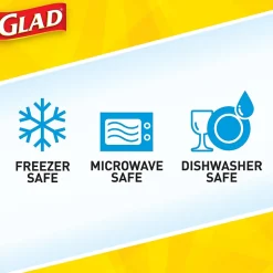 Glad® Deep Dish Containers, 64 Oz., 3/Pack (70045)