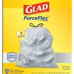 Glad ForceFlex OdorShield 13 Gallon Kitchen Trash Bag, 23.75