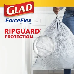 Glad ForceFlex Tall Kitchen Drawstring Trash Bags, 13 Gallon, Gain Lavender with Febreze Freshness, 110 Count (79157)