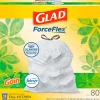Glad ForceFlex Tall Kitchen Drawstring Trash Bags, 13 Gallon, White, Gain Original scent, 80/Box (78750)