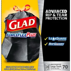 Glad ForceFlexPlus 30 Gallon Trash Bag, 5.31