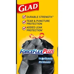 Glad ForceFlexPlus 30 Gallon Trash Bag, 5.31