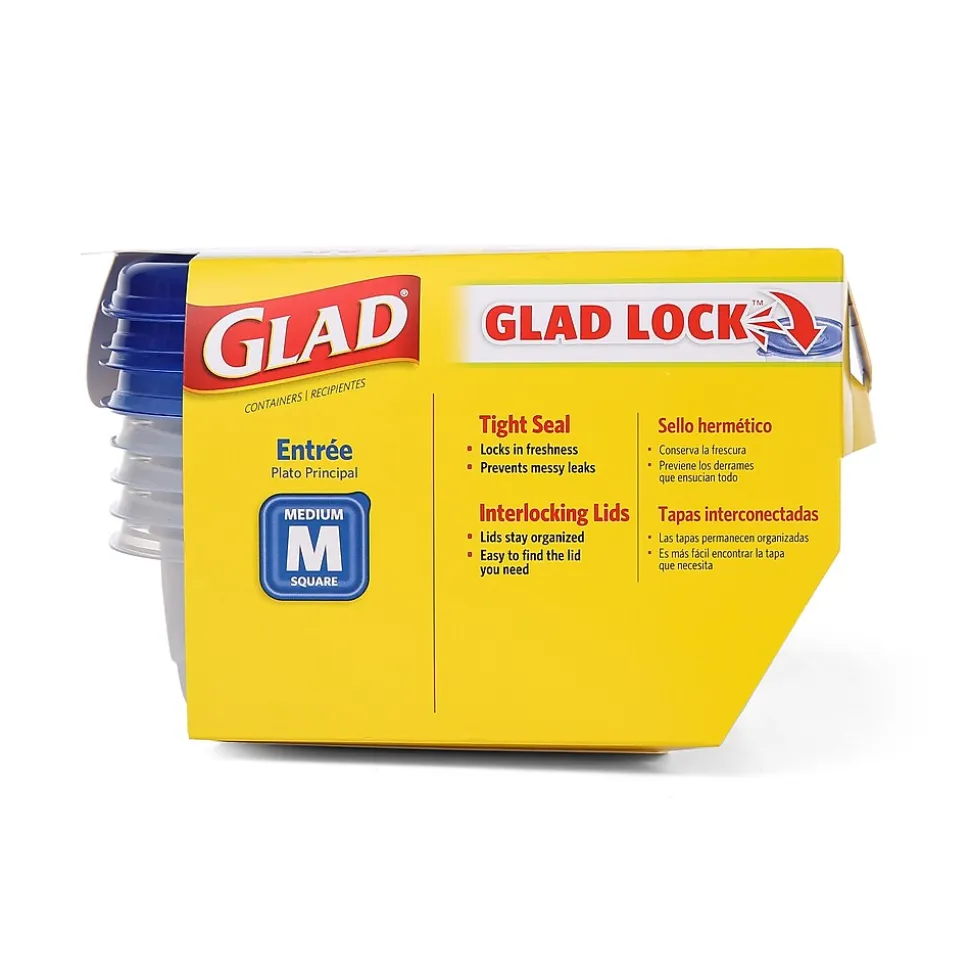 Glad Home Collection Containers, 25 Oz., 5/Pack (79067)