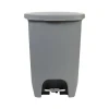 Glad Plastic Step Trash Can, 13-Gallon, Gray (GLD-74131-1)