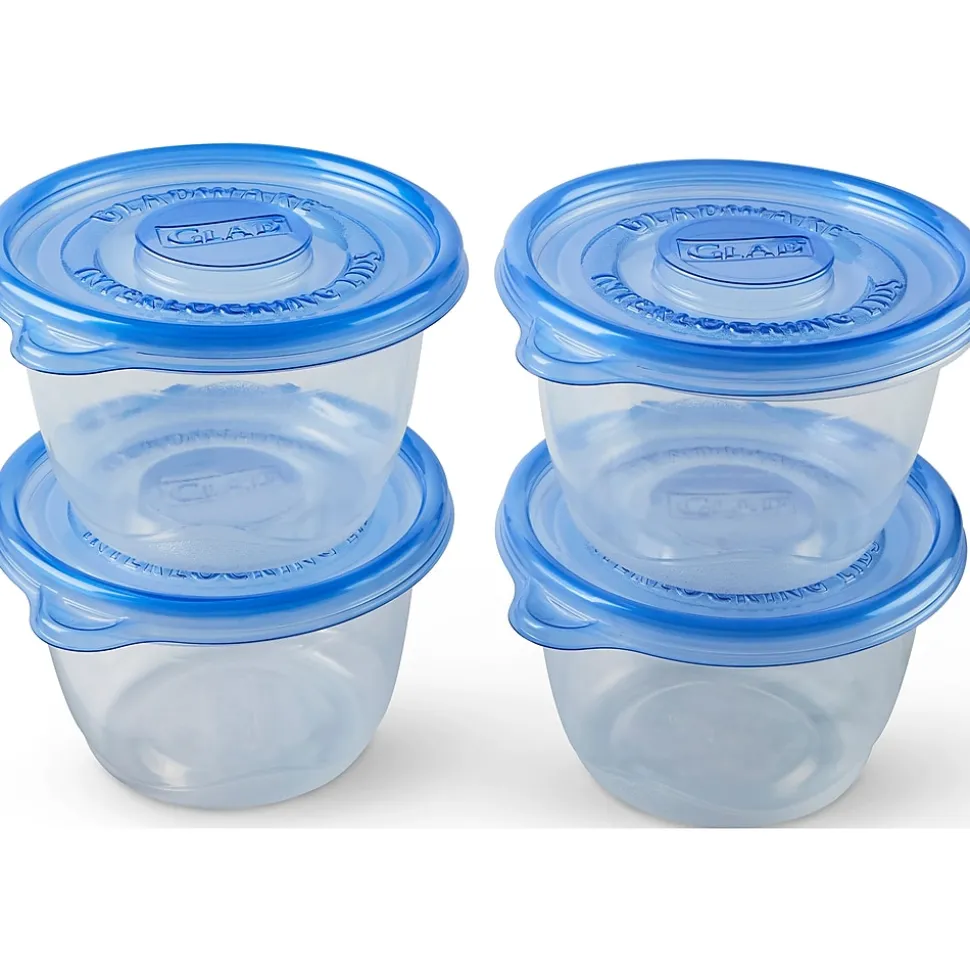 Glad® To Go Lunch Containers, 32 Oz., 4/Pack (78404)