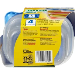 Glad® To Go Lunch Containers, 32 Oz., 4/Pack (78404)
