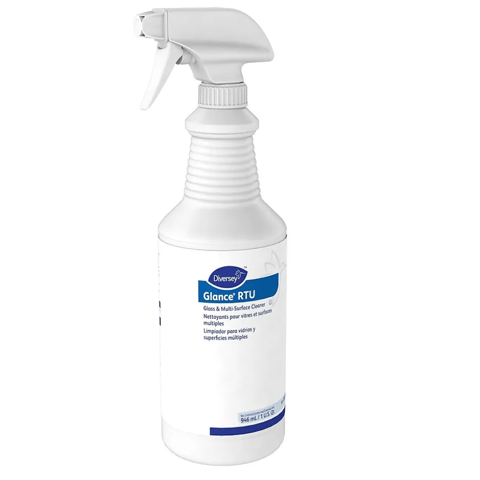 Glance RTU Glass and Multi-Surface Cleaner, Ammonia, 12/Carton (04705)